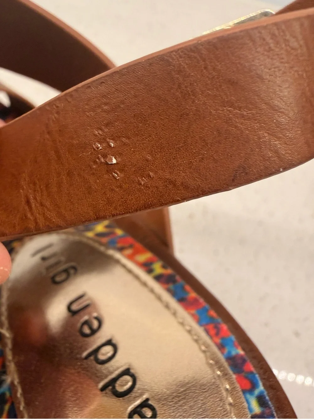 Madden Girl Element Brown Cork-Style Platform Wedge Sandals Size 7